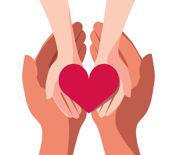 hands holding heart