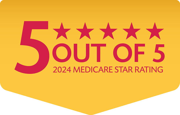 Medicare 5 Star Rating for 2024 badge