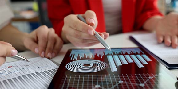 woman using a tablet