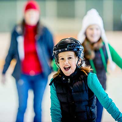Girl ice skating