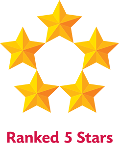 5 out of 5 star rating badge