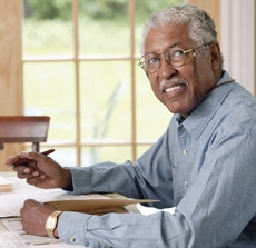 Man with paperwork